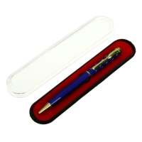 Ручка подарочная шариковая Calligrata, в пластиковом футляре, поворотная, корпус синий с золотым Х Ручка подарочная шариковая Calligrata, в пластиковом футляре, поворотная, корпус синий с золотым Х