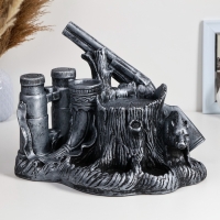 Подставка под бутылку "Охота" 33х23х26см, серебро Подставка под бутылку "Охота" 33х23х26см, серебро