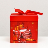 Новый год. Коробка Самосборная &laquo;Игрушки&raquo; 15 х 15 х 15 см