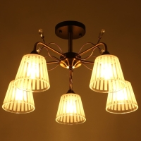 Люстра "Шарлин" 5хЕ27 40Вт черный-латунь 51х51х29 см BayerLux