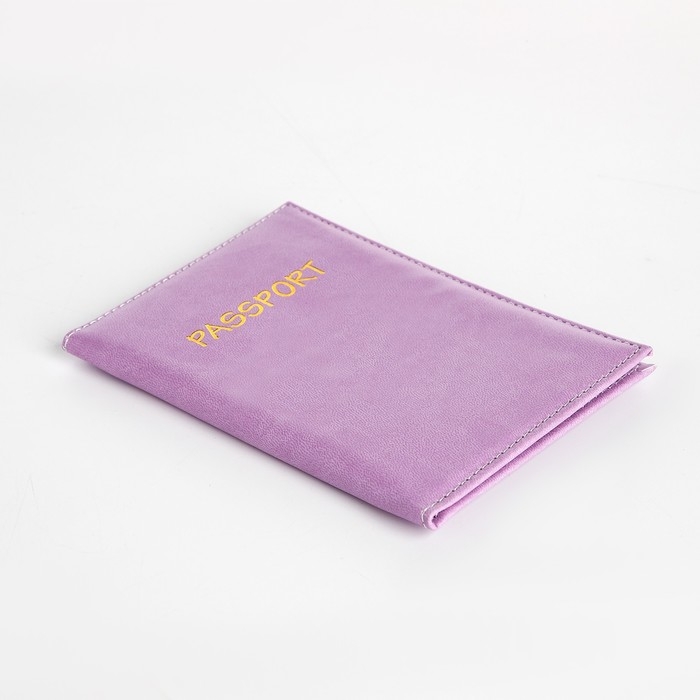 Обложка для паспорта, цвет сиреневый Обложка для паспорта, цвет сиреневый