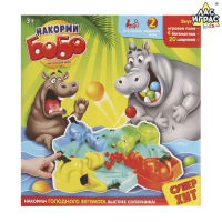 Настольная игра на скорость &laquo;Накорми Бобо&raquo;, 4 бегемотика, 2-4 игрока, 3+