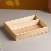 Кашпо деревянное, 27.5×20×4.5 см "Узоры", 2 отдела, гравировка Кашпо деревянное, 27.5×20×4.5 см "Узоры", 2 отдела, гравировка