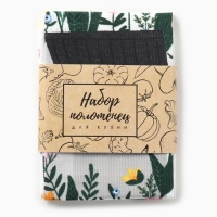 Набор кухонных полотенец Доляна "Love" 2 шт, 28х46 см, рогожка, 100% хлопок, 160г/м2 Набор кухонных полотенец Доляна "Love" 2 шт, 28х46 см, рогожка, 100% хлопок, 160г/м2