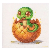 Салфетки новогодние бумажные &laquo;С Новым годом: сюрприз&raquo;, однослойные, 24х24 см, 100 шт.