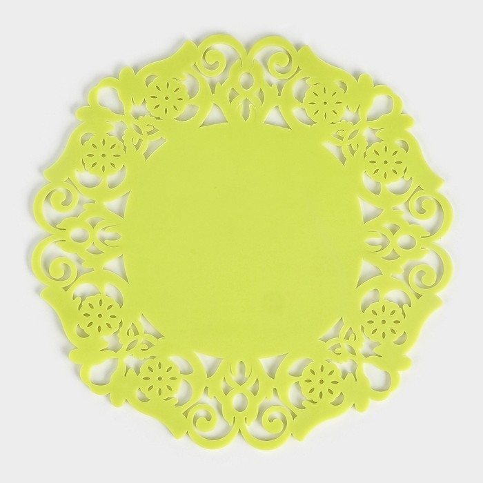 Подставка под горячее «Чаепитие», 19 см, цвет жёлтый Подставка под горячее «Чаепитие», 19 см, цвет жёлтый