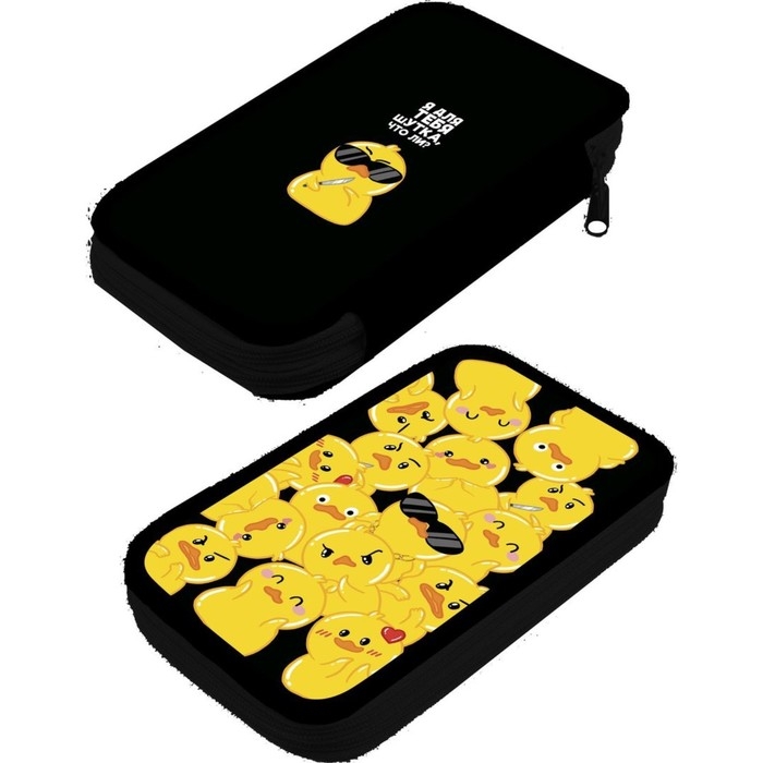 Пенал 2 секции, 125 х 205 х 40 мм, Calligrata 30П26/2 Пенал 2 секции, 125 х 205 х 40 мм, Calligrata 30П26/2 "Утка", ламинированный картон