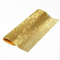 Стразы термоклеевые на листе, d = 3 мм, 40 &times; 24 см, цвет золотой