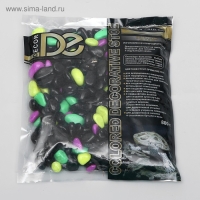 Галька флуоресцентная микс: черный, лимонный, зеленый, пурпурный, 800 г фр.8-12 мм Галька флуоресцентная микс: черный, лимонный, зеленый, пурпурный, 800 г фр.8-12 мм