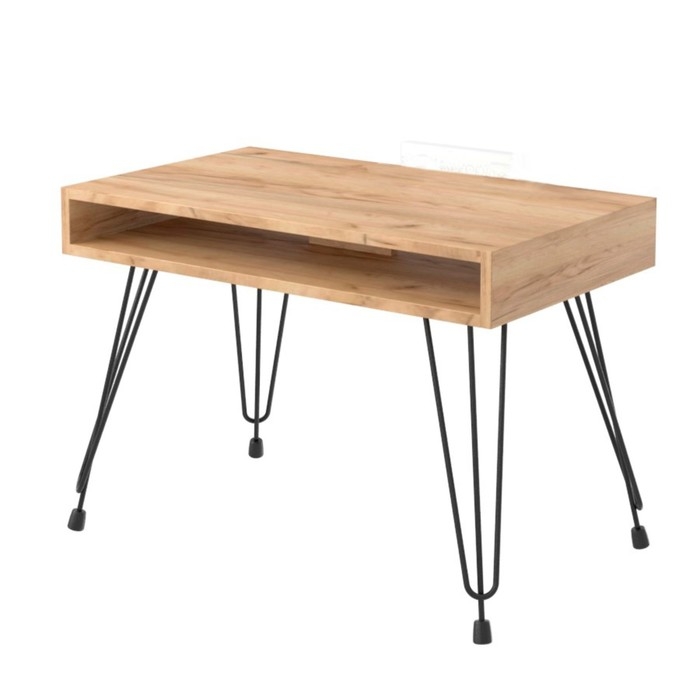 Столик журнальный Liverpool 75х40х53 см, дуб крафт золотой, чёрный