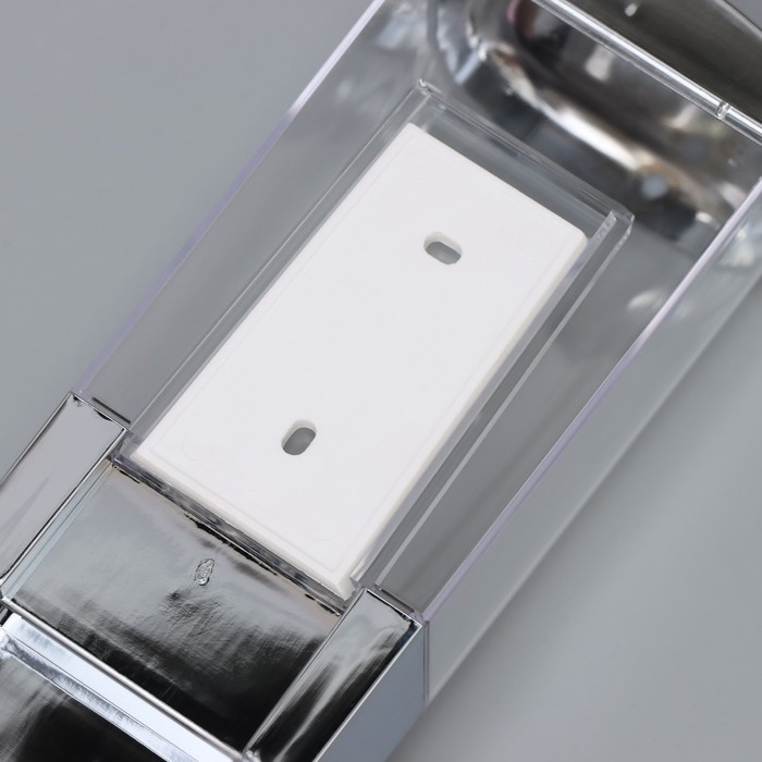 Диспенсер механический для антисептика и жидкого мыла, 500 мл, цвет серебристый