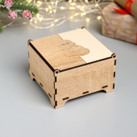 Новогодняя шкатулка комбинированная "Змея 10,5х10х7 см Новогодняя шкатулка комбинированная "Змея 10,5х10х7 см