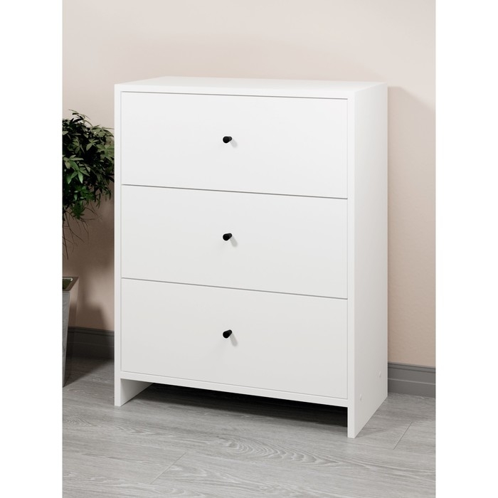 Комод 3Я-600, 600х300х776, Квадро/Белый Комод 3Я-600, 600х300х776, Квадро/Белый