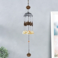 Музыка ветра металл "Спираль. Лотосы" 5 колокольчиков 46 см Музыка ветра металл "Спираль. Лотосы" 5 колокольчиков 46 см