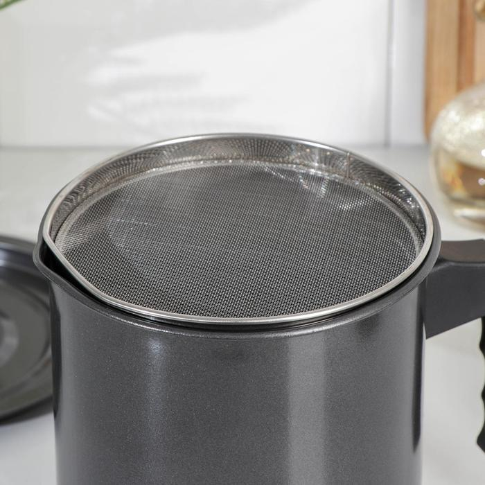 Контейнер для отделения масла и бульона, с ситом 1,7 л, 19&times;16&times;17,5 см, антипригарное покрытие