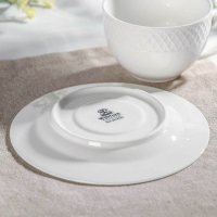 Чайная пара фарфоровая Wilmax &laquo;Юлия Высоцкая&raquo;, 2 предмета: чашка 240 мл, блюдце, цвет белый