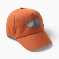 Кепка детская MINAKU "ОК", цв. коричневый , р-р 44-46 Кепка детская MINAKU "ОК", цв. коричневый , р-р 44-46
