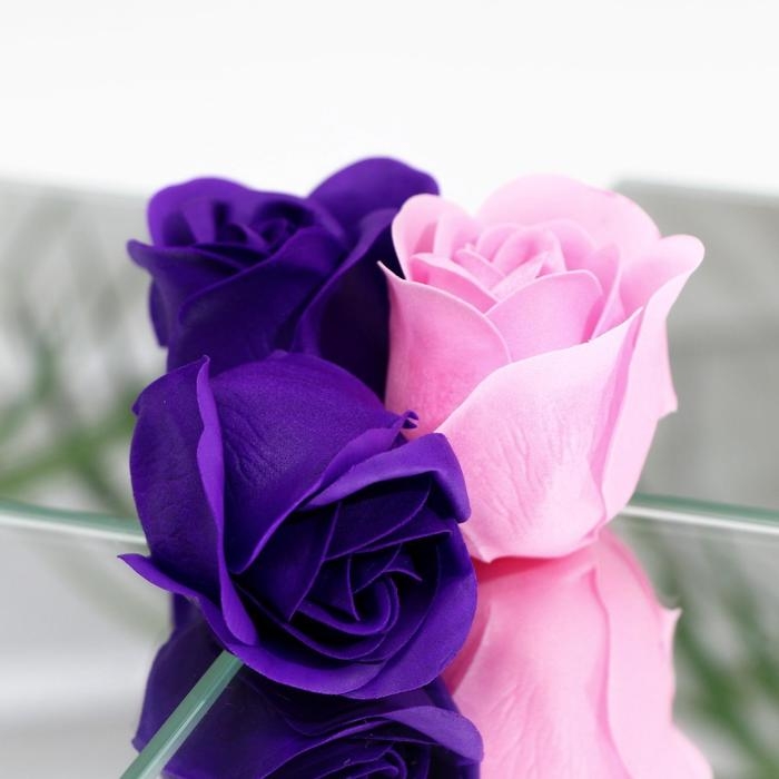 Мыльные розочки, фиолетовые и розовые, набор 11 шт. Мыльные розочки, фиолетовые и розовые, набор 11 шт.