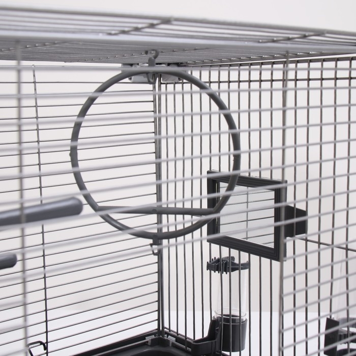 Клетка для птиц "Пижон" №100, разборная, 42 х 30 х 37см (укомплект.) серая