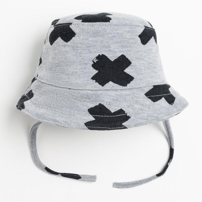 Чепчик (панамка) Крошка Я Чепчик (панамка) Крошка Я "Stylish boy" серый, р.46