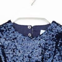 Платье для девочки с пайетками KAFTAN, размер 28 (86-92), цвет синий