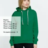Толстовка с капюшоном Kirenga, зеленая, размер 4XL