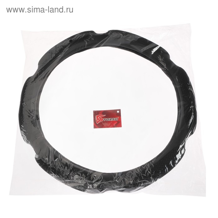 Оплетка на руль TORSO, анатомическая, размер 38 см, чёрный