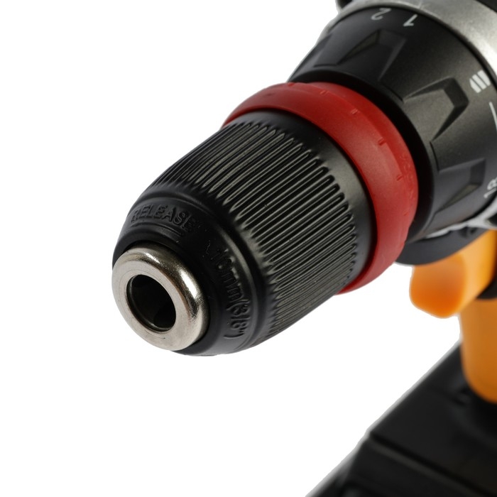 Дрель-шуруповерт DEKO DKCD20FU-Li, со съемным патроном, 20 В, 1.5 Ач, 42 Нм, 2 скорости Дрель-шуруповерт DEKO DKCD20FU-Li, со съемным патроном, 20 В, 1.5 Ач, 42 Нм, 2 скорости