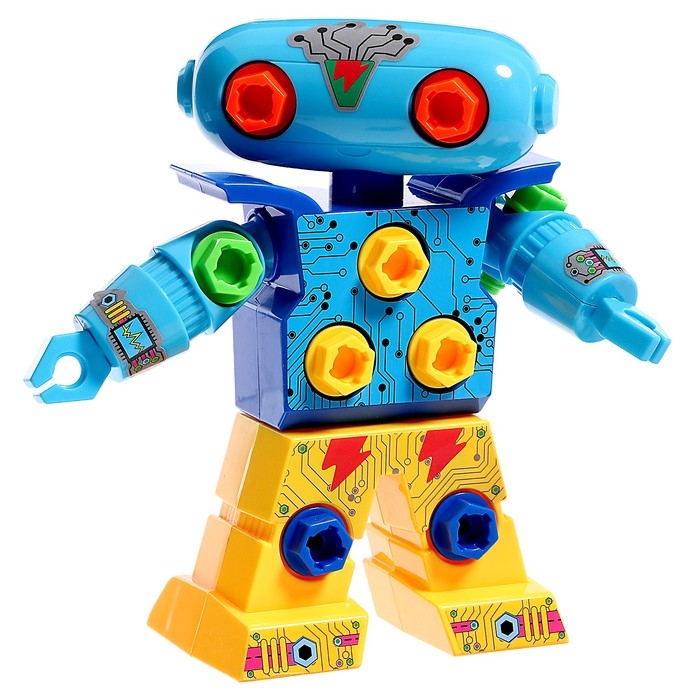 Конструктор винтовой &laquo;Робот Тоби&raquo;, 11 болтов, телескопические руки