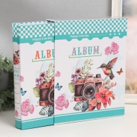 Фотоальбом магнитный 20 листов "Камера и колибри" серебро в коробке МИКС 5,8х23,7х29,8 см Фотоальбом магнитный 20 листов "Камера и колибри" серебро в коробке МИКС 5,8х23,7х29,8 см