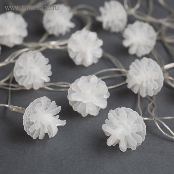 Гирлянда «Нить» 5 м с насадками «Шишки сосновые», IP20, прозрачная нить, 20 LED, свечение мульти (RG/RB), мигание, 220 В Гирлянда «Нить» 5 м с насадками «Шишки сосновые», IP20, прозрачная нить, 20 LED, свечение мульти (RG/RB), мигание, 220 В