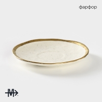 Блюдце фарфоровое Magistro Poursephona, d=16 см, цвет белый Блюдце фарфоровое Magistro Poursephona, d=16 см, цвет белый