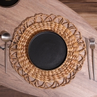 Коврик плетёный круглый 38 см