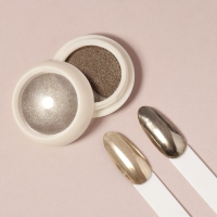 Втирка для ногтей, с аппликатором, цвет хромированный шампань Втирка для ногтей, с аппликатором, цвет хромированный шампань