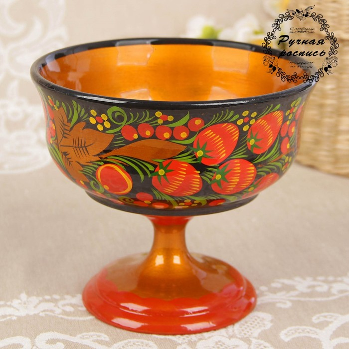 Конфетница, 14×14 см, хохлома Конфетница, 14×14 см, хохлома