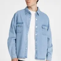 Куртка джинсовая O3, голубая, размер XS/S