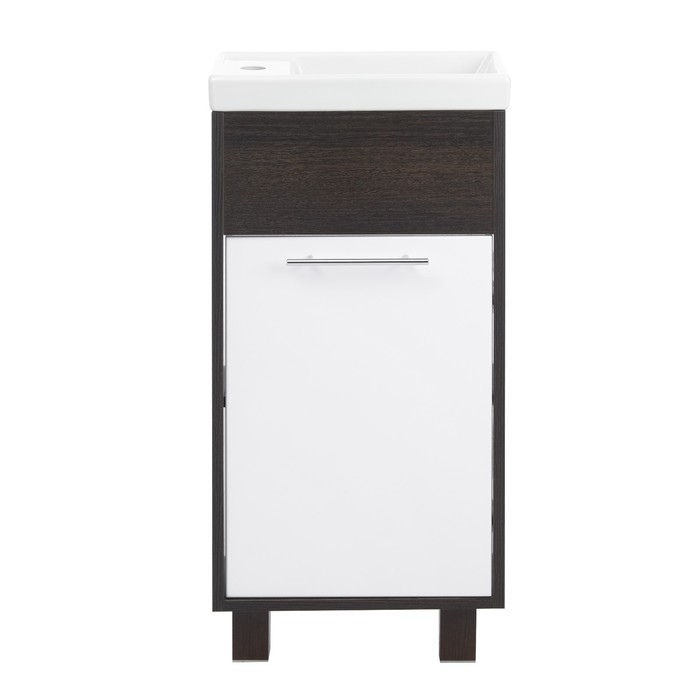 Комплект мебели: для ванной комнаты "Венге 40": зеркало-шкаф + тумба + раковина