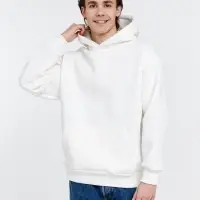 Худи оверсайз унисекс Go Easy, молочно-белое, размер L Худи оверсайз унисекс Go Easy, молочно-белое, размер L