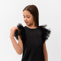 Платье нарядное детское, цвет чёрный, рост 158 см