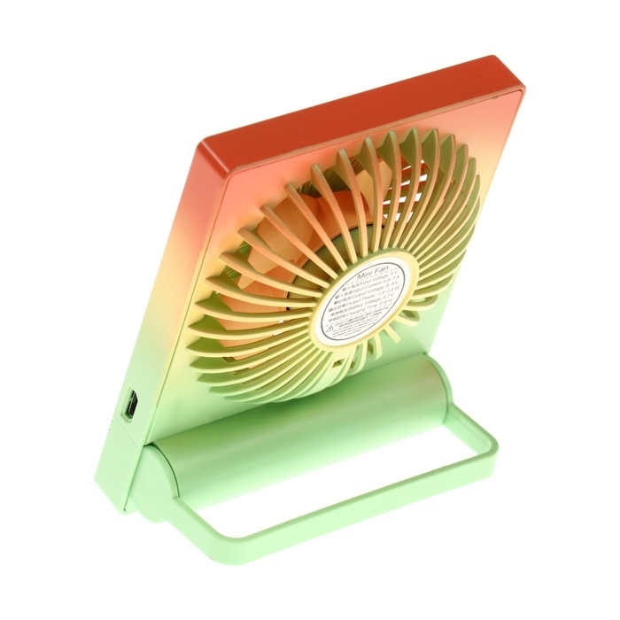 Портативный вентилятор YS2202B, 500 мАч, 3 режима, вход micro-USB, провод, градиент тёплый Портативный вентилятор YS2202B, 500 мАч, 3 режима, вход micro-USB, провод, градиент тёплый
