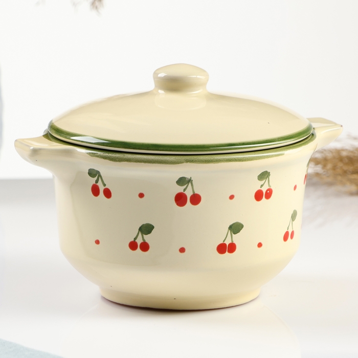 Бульонница с крышкой Бульонница с крышкой "Псковская" 0,5л / 11,5х13см, кантри