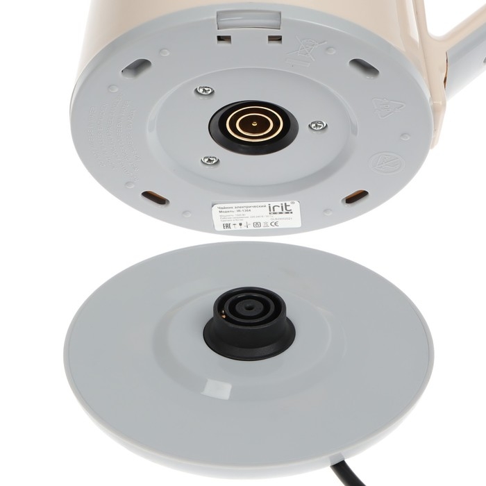 Чайник электрический Irit IR-1364, металл, 1.8 л, 1500 Вт, бежевый Чайник электрический Irit IR-1364, металл, 1.8 л, 1500 Вт, бежевый