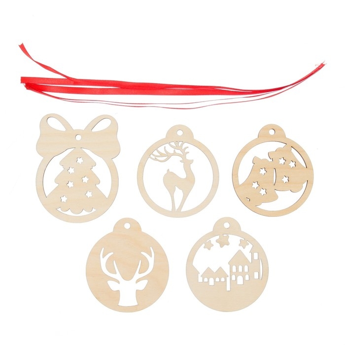 Набор для творчества &laquo;Роспись по дереву&raquo; 5 шт., с ленточкой