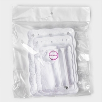 Блюдо 3 яруса Доляна &laquo;Вивьен&raquo;, 3 яруса, 15,5&times;11 см, 19,2&times;13,8 см, 22,7&times;16,4 см, цвет белый