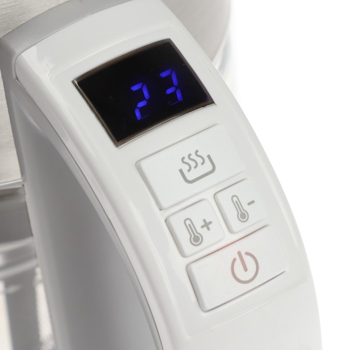 Чайник электрический DEERMA DEM-SH50W, стекло, 1.7 л, 2200 Вт, регулировка t°, серебристый Чайник электрический DEERMA DEM-SH50W, стекло, 1.7 л, 2200 Вт, регулировка t°, серебристый