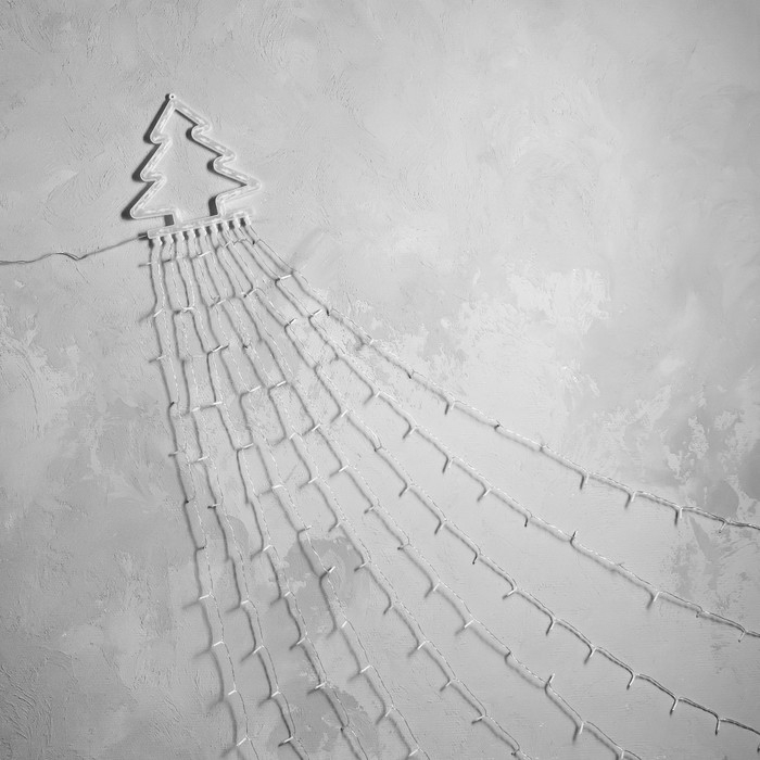 Светодиодная фигура «Ёлка» 3.5 м, пластик, 9 нитей, 220 В, свечение тёплое белое Светодиодная фигура «Ёлка» 3.5 м, пластик, 9 нитей, 220 В, свечение тёплое белое