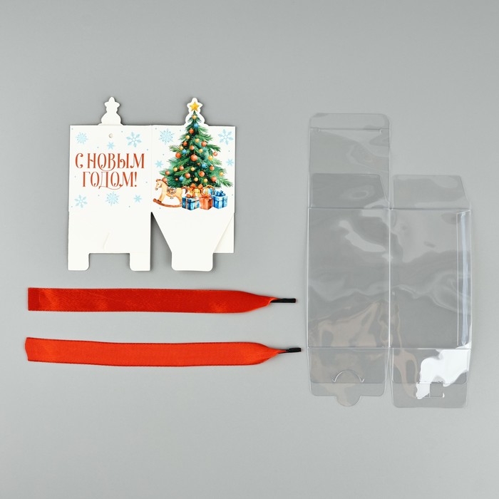 Коробка подарочная новогодняя складная &laquo;Ёлочка&raquo;, 7 х 12 х 7 см, Новый год