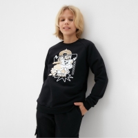 Свитшот детский MINAKU, цвет чёрный, рост 164 см Свитшот детский MINAKU, цвет чёрный, рост 164 см