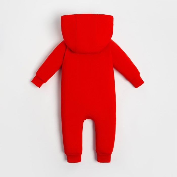 Комбинезон с капюшоном Крошка Я &laquo;Новогодние зверята&raquo;, рост 68-74 см, цвет красный