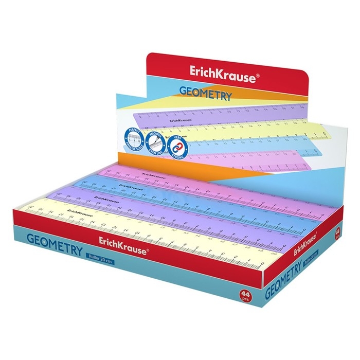 Линейка 20 см ErichKrause Линейка 20 см ErichKrause "Pastel", микс